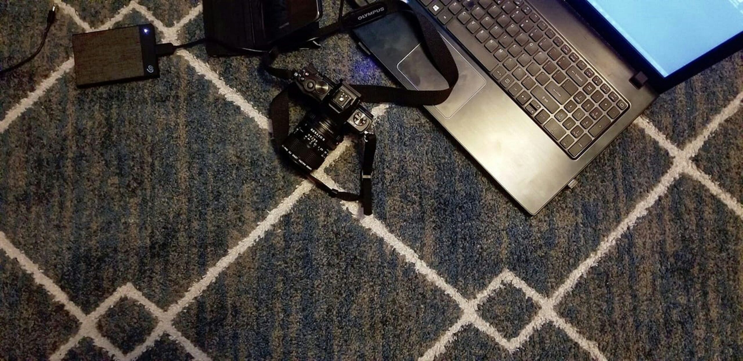 Videographer holding damaged GoPro equipment